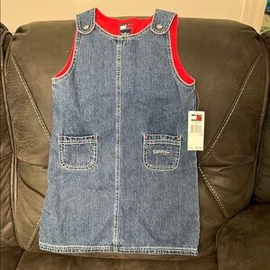 Tommy Hilfiger Blue Denim Dress with Red Trim